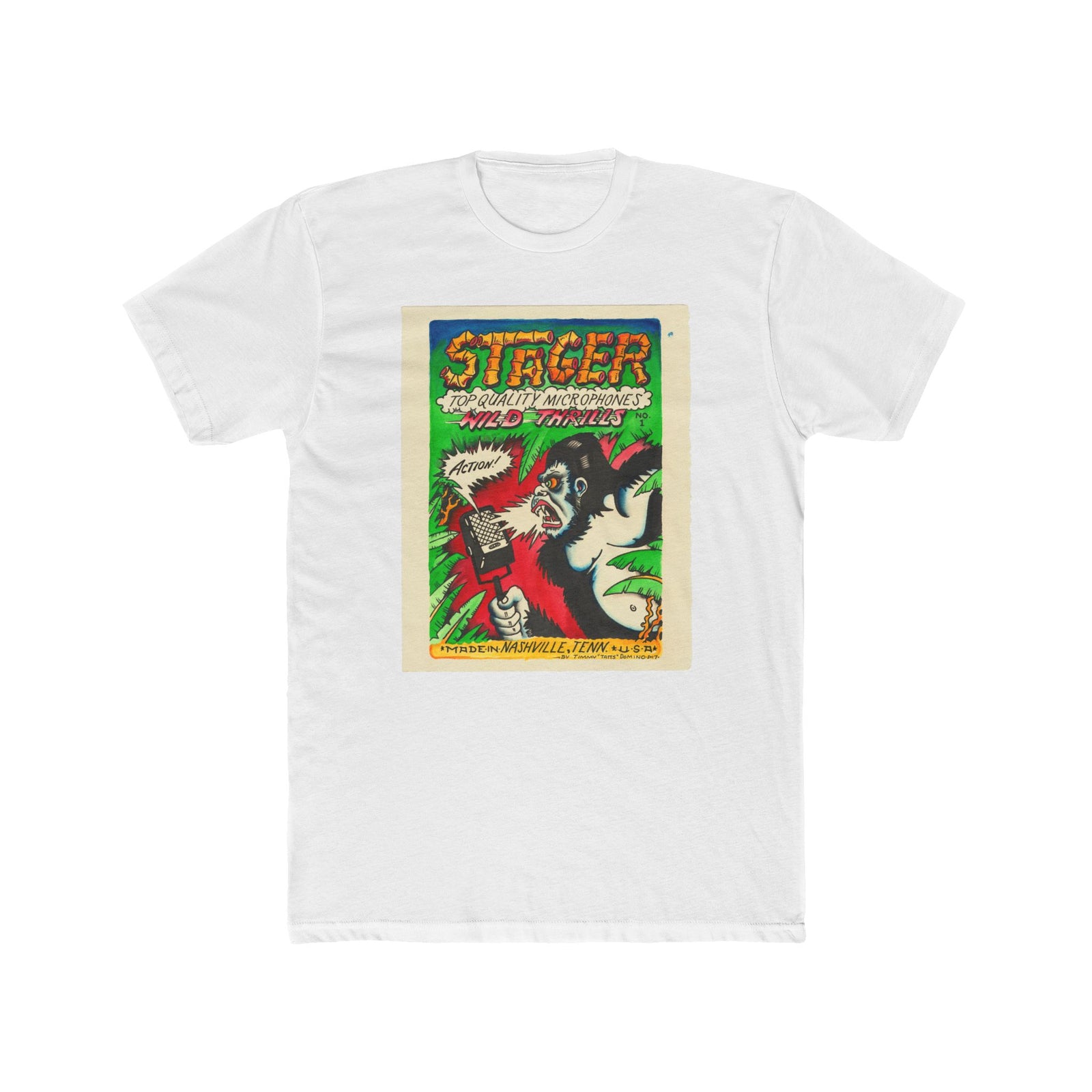 Stager Retro Comic Horror Tee - Vintage Monster Movie Graphic T-Shirt