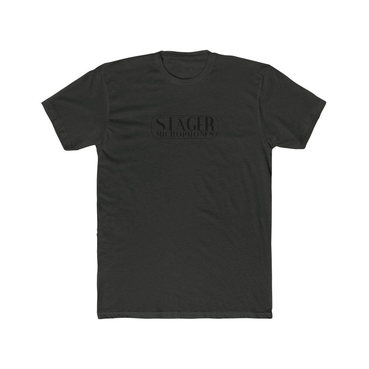 Stager Microphones Logo Tee — Minimalist White Crew T-Shirt