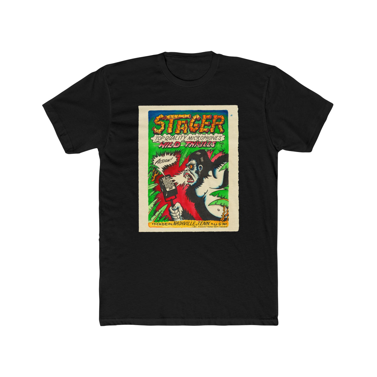 Stager Retro Comic Horror Tee - Vintage Monster Movie Graphic T-Shirt