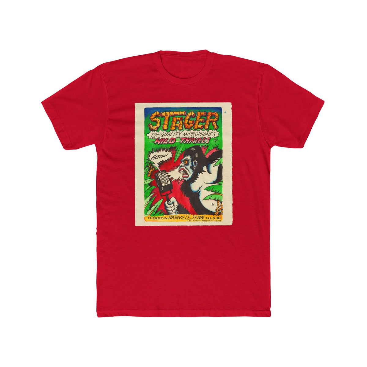 Stager Retro Comic Horror Tee - Vintage Monster Movie Graphic T-Shirt