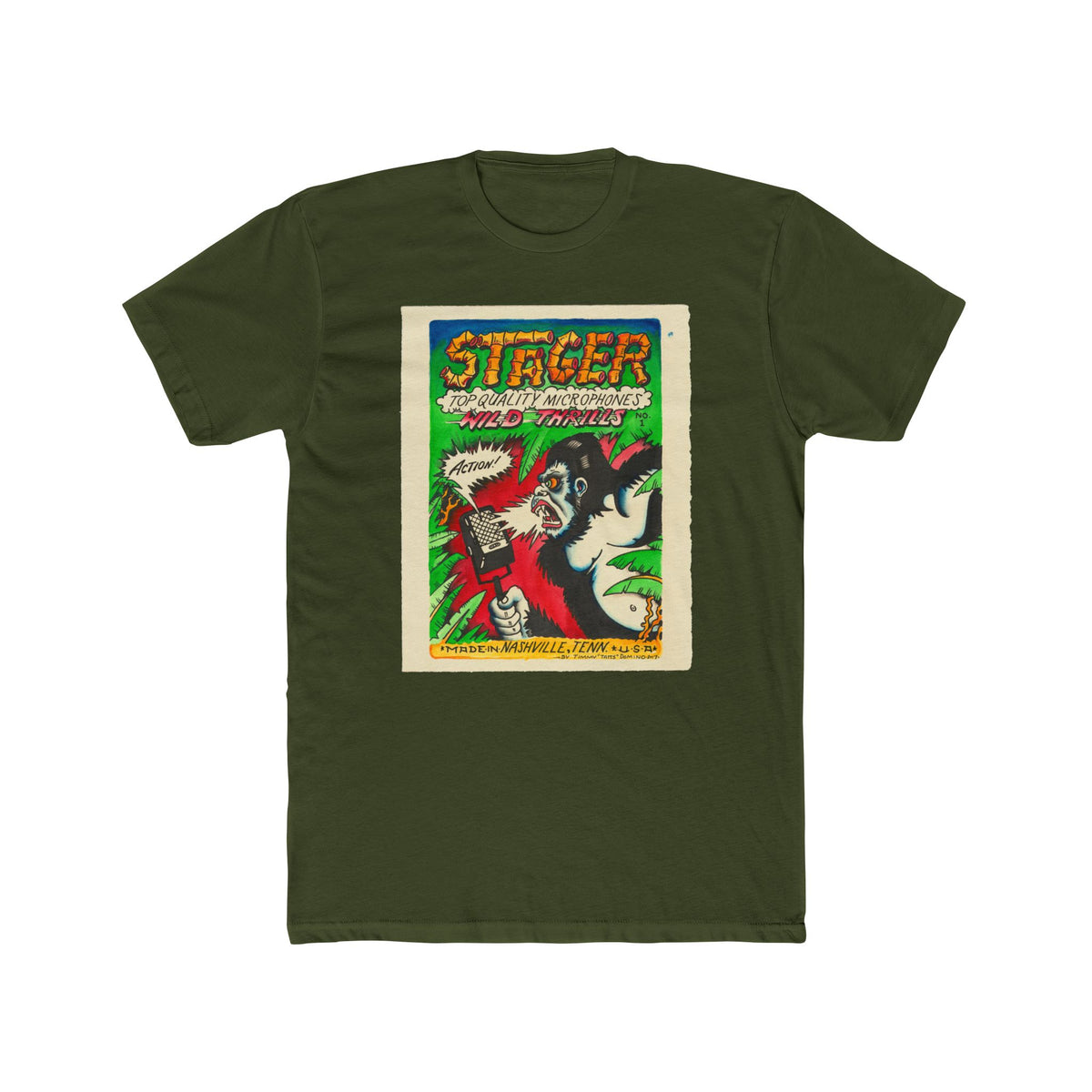 Stager Retro Comic Horror Tee - Vintage Monster Movie Graphic T-Shirt