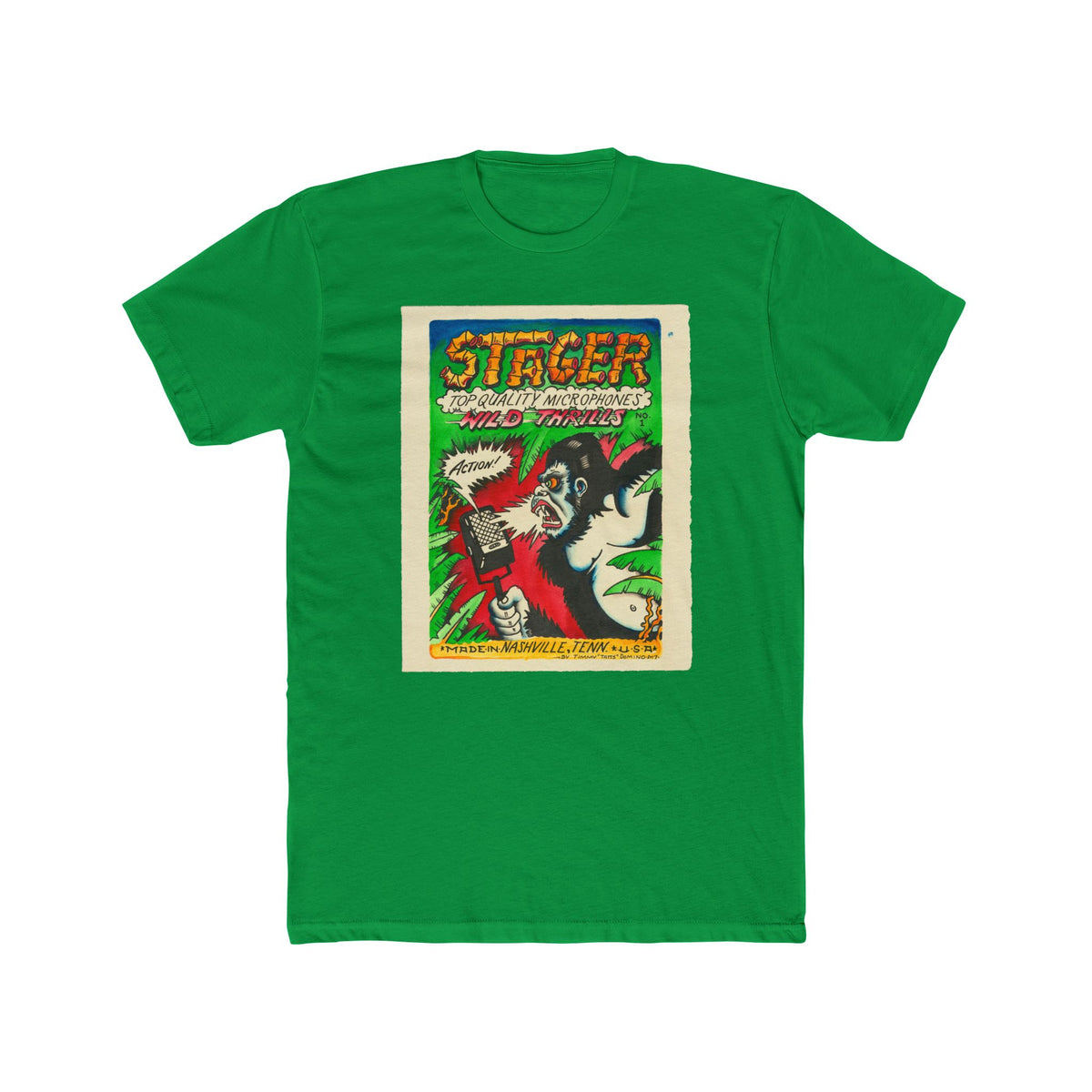 Stager Retro Comic Horror Tee - Vintage Monster Movie Graphic T-Shirt